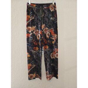 Eva Franco Floral Pull Up Wide Leg Simone Pants Size 2 Bohemian colorful comfort